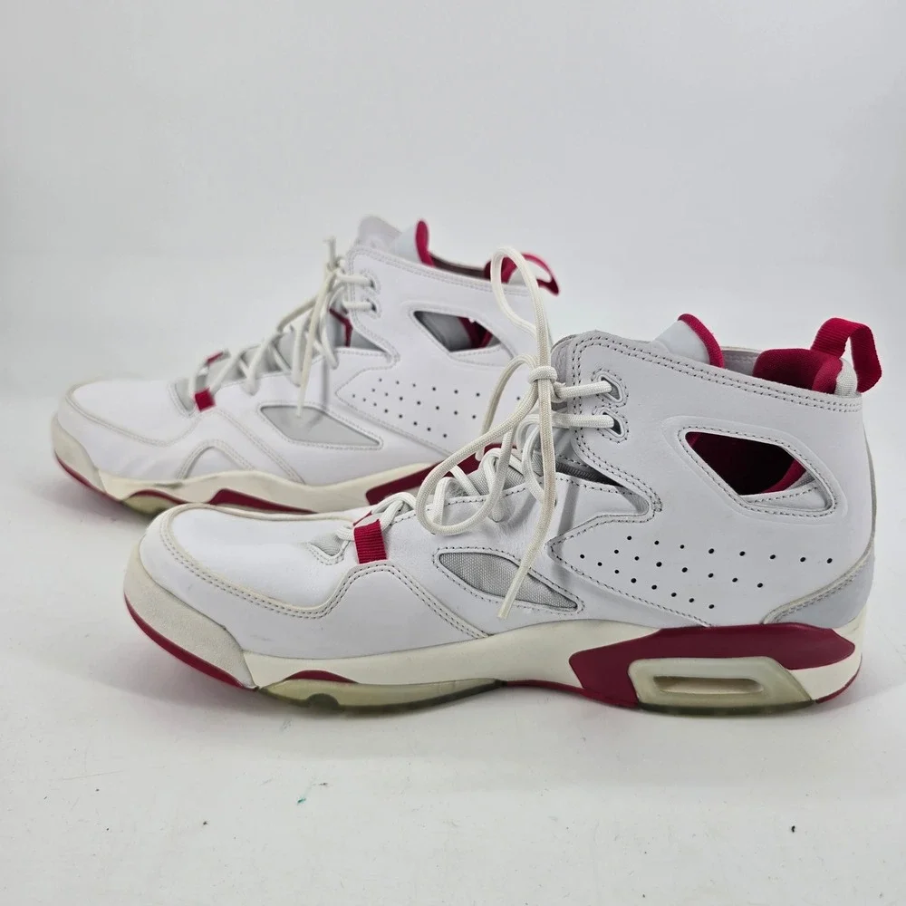 Jordan Flight Club 91 Mens 12 Sneakers White Gym Red DC7329-102 Basketball Shoes